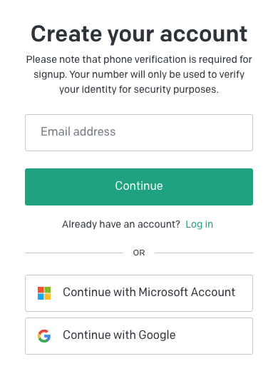 Creat your account ChatGPT