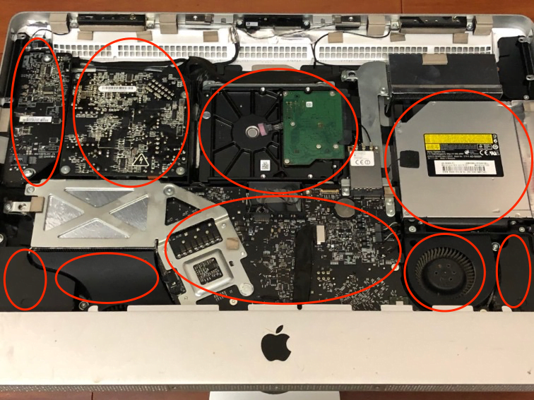 iMac 2011 本體內部